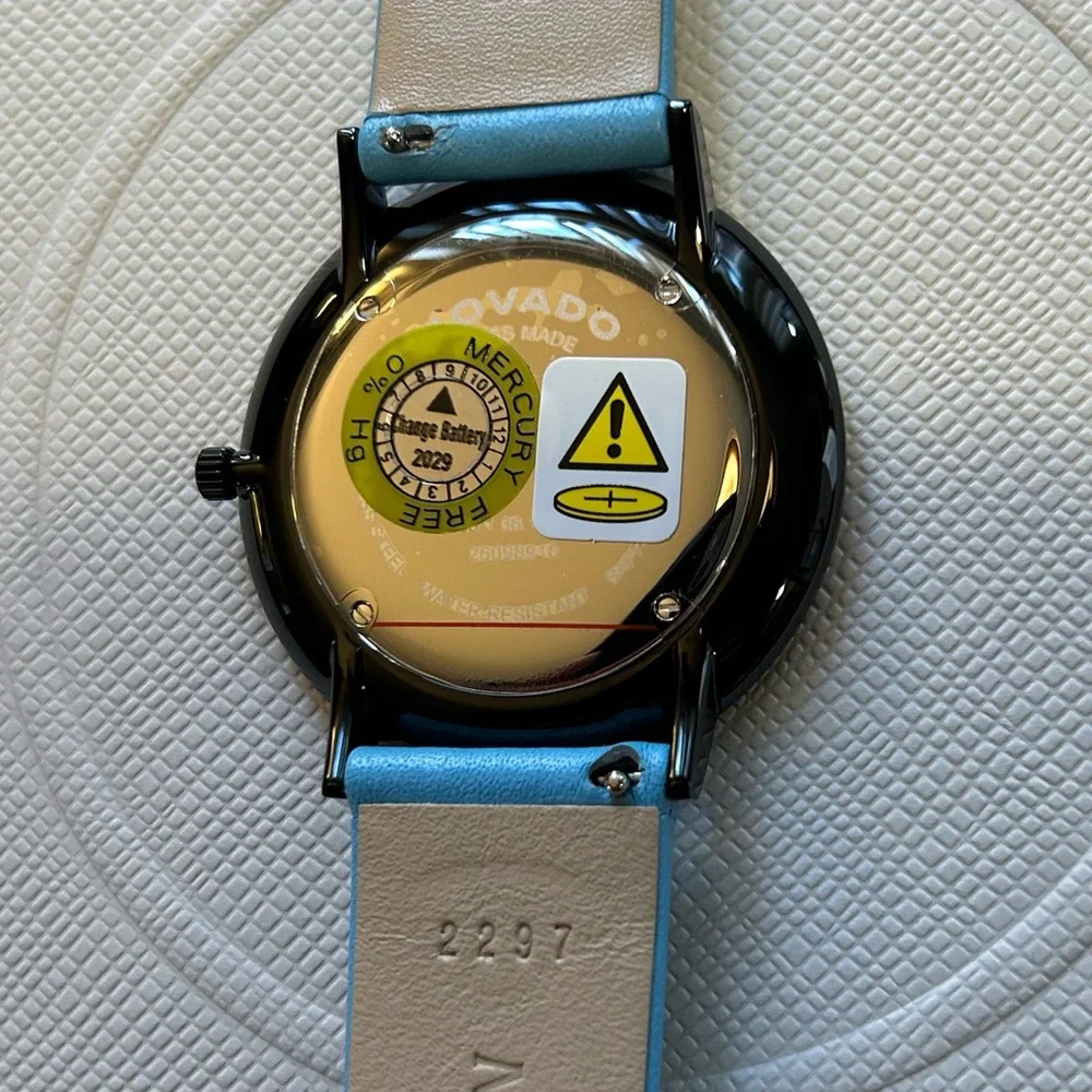 Movado Modern 47 Watch With 40mm Blue Face & Blue Leather Band